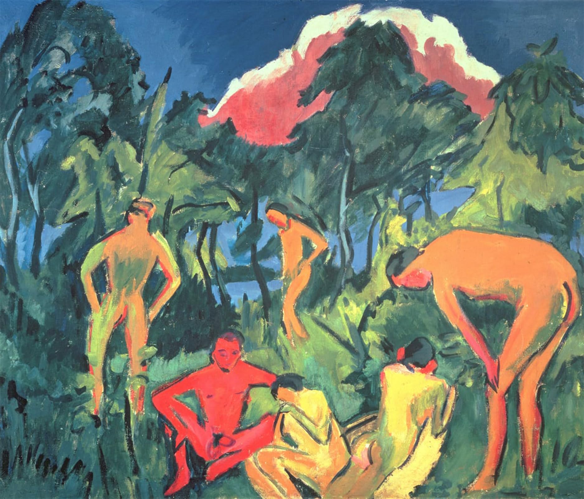 ARTXLXXBN Famous Art Print Poster Vintage Wall Art Two Women on the Street by Ernst Ludwig Kirchner Canvas Art Poster for Home Decor 60x90cm