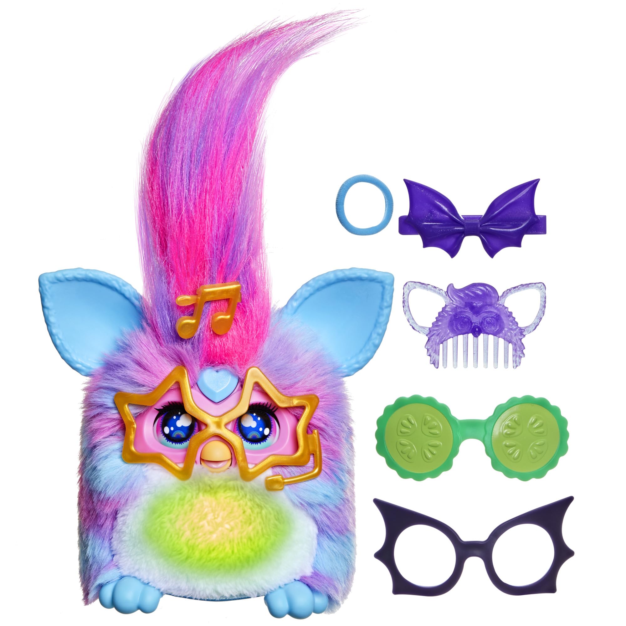 Furby Vibes Blue Razz Peluche Giocattolo Elettronico Interattivo per Bambini 6+