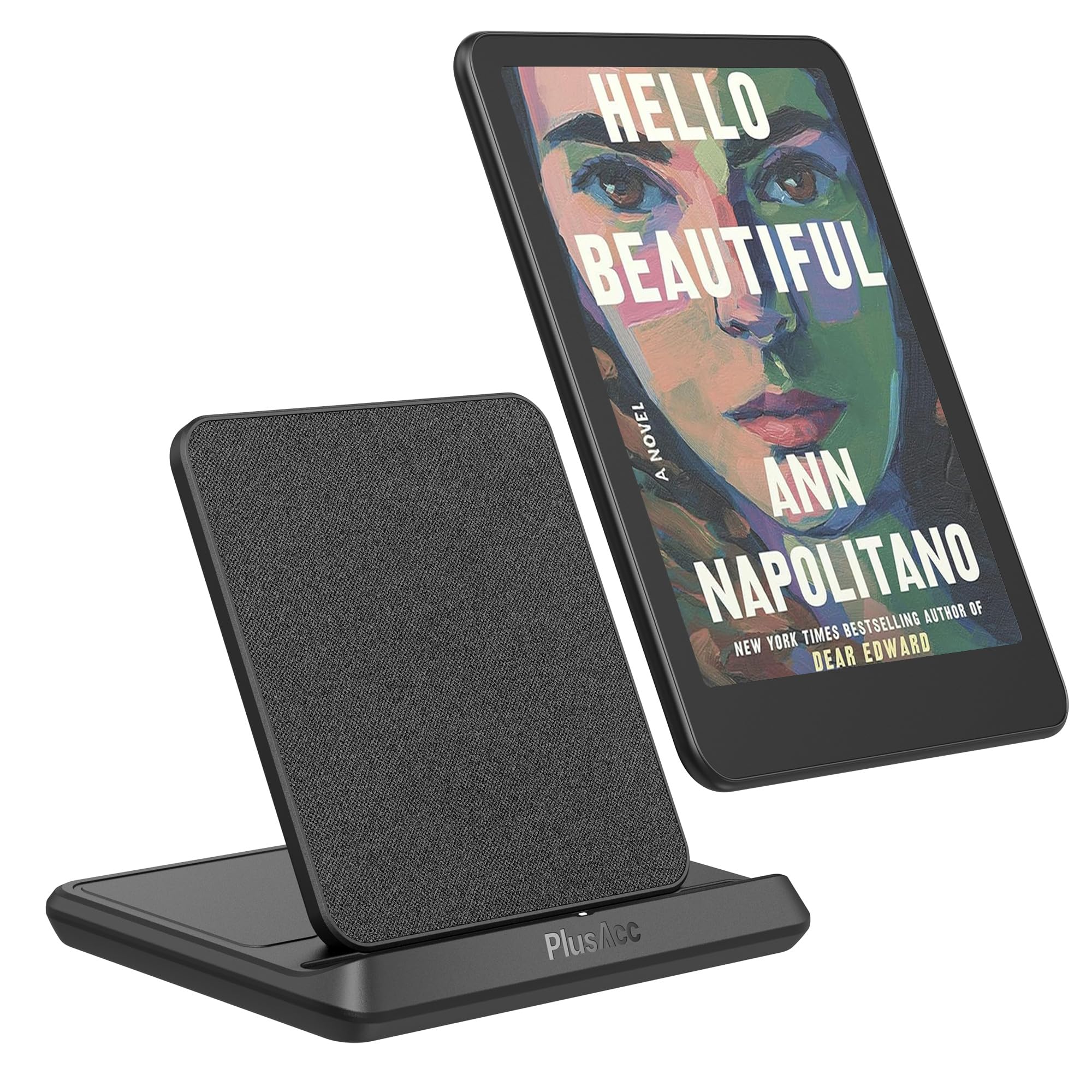 PlusAcc Ricarica Wireless per Kindle Paperwhite Signature Edition (modelli 2022 e 2024) e Colorsoft Signature Edition (32 GB), Supporto di Stazione Pieghevole compatibile con Phone 15 Pro Max