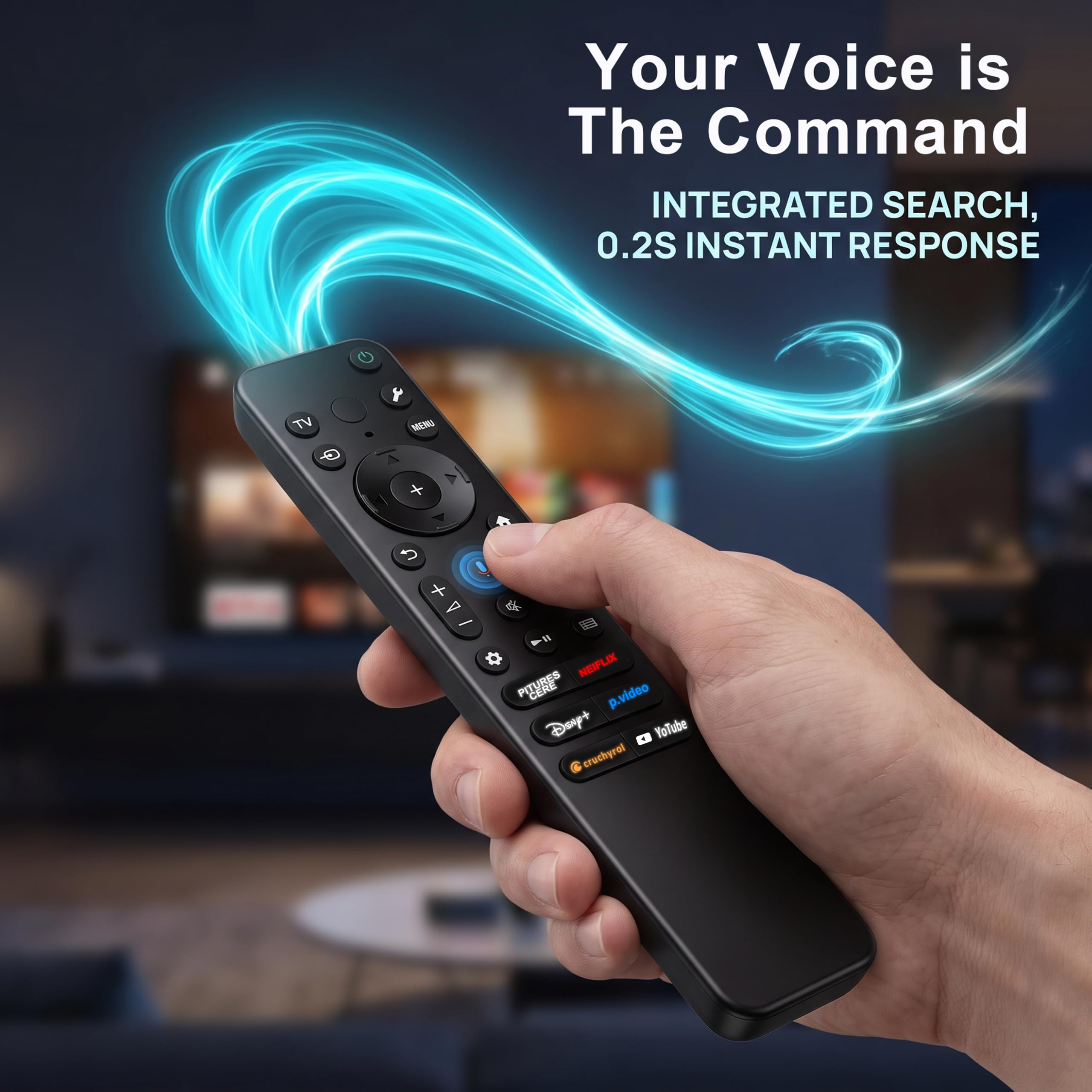 Telecomando di ricambio per TV Sony, Bravia Google 4K LED OLED Smart TV Control con voce e retroilluminato