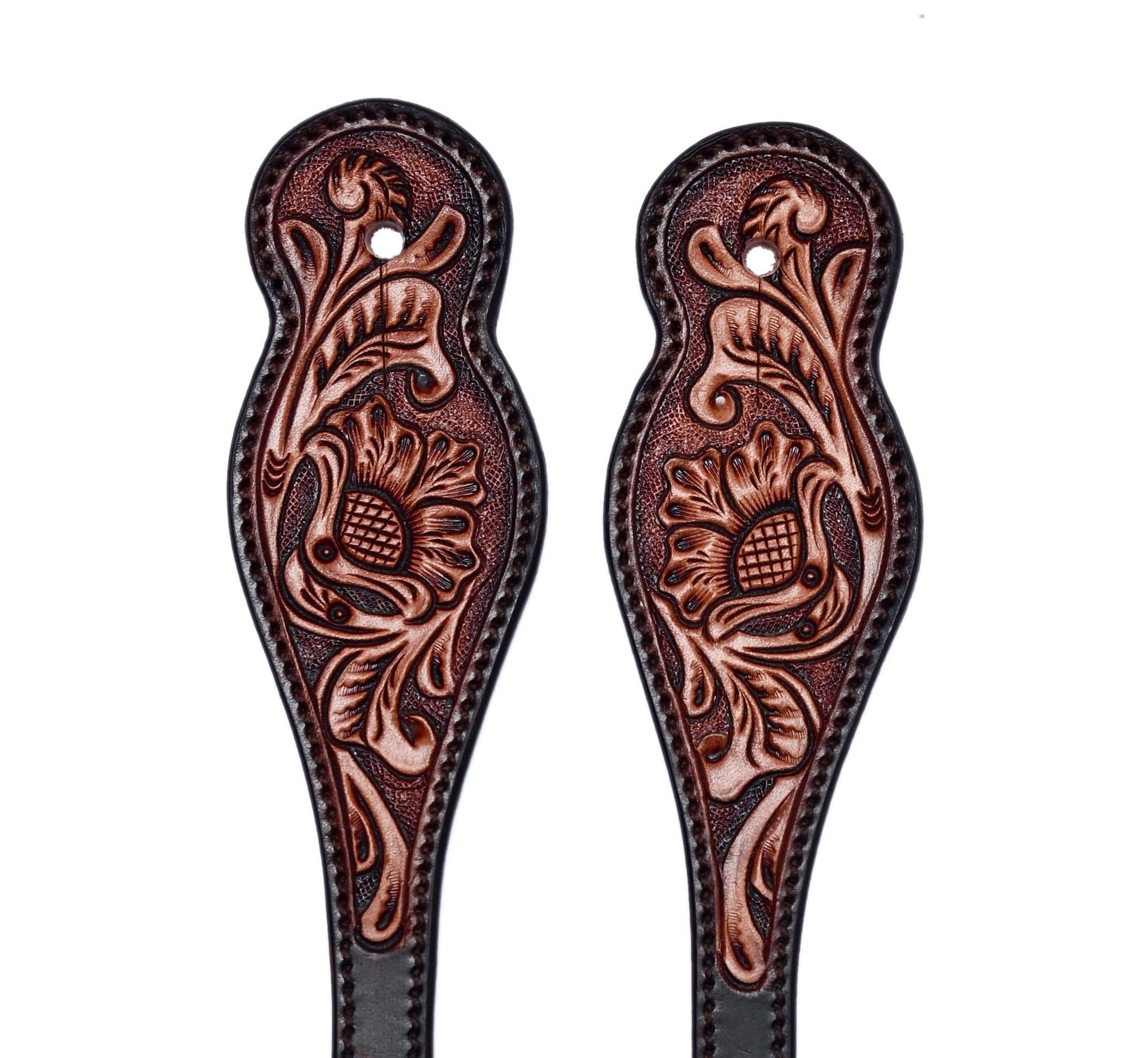 BLACK HOOF Sporenriemen aus Leder, zweifarbig, für Reiter, Westernmänner, Frauen, verstellbare einlagige Sporenriemen, Reitzubehör