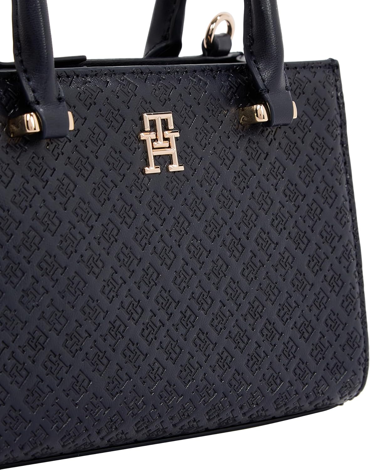 Tommy Hilfiger womens Monogram Mini Tote Bag With Removable Crossbody Strap - Image 3