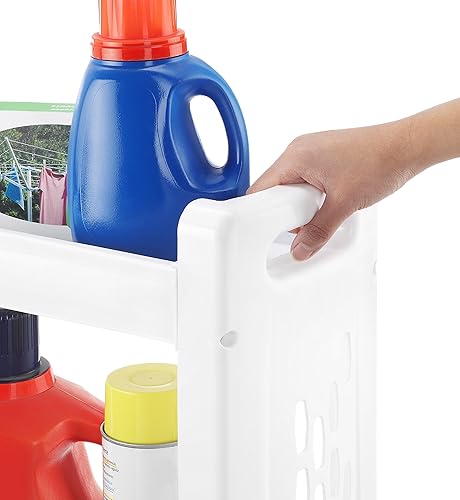 Miniatura 4 de Carrito con ruedas con 3 estantes para almacenar utensilios para hacer la colada, de Whitmor