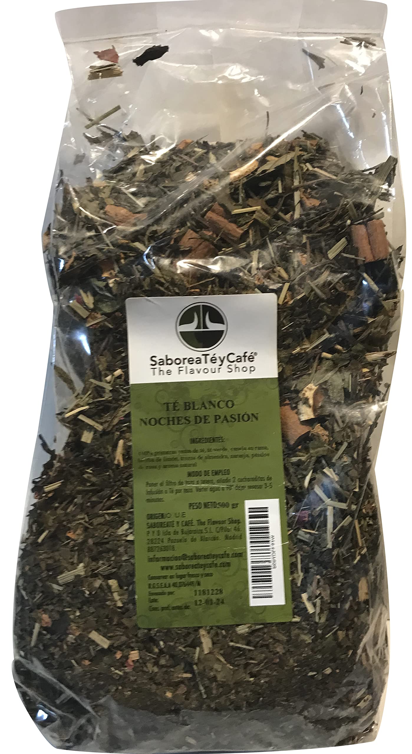 THE FLAVOUR SHOP Té Blanco Pai Mu Tan Noches de Pasión a Granel 500 gr