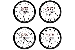 4 Time Zone Custom Wall Clock: Stay Connected Across the Globe