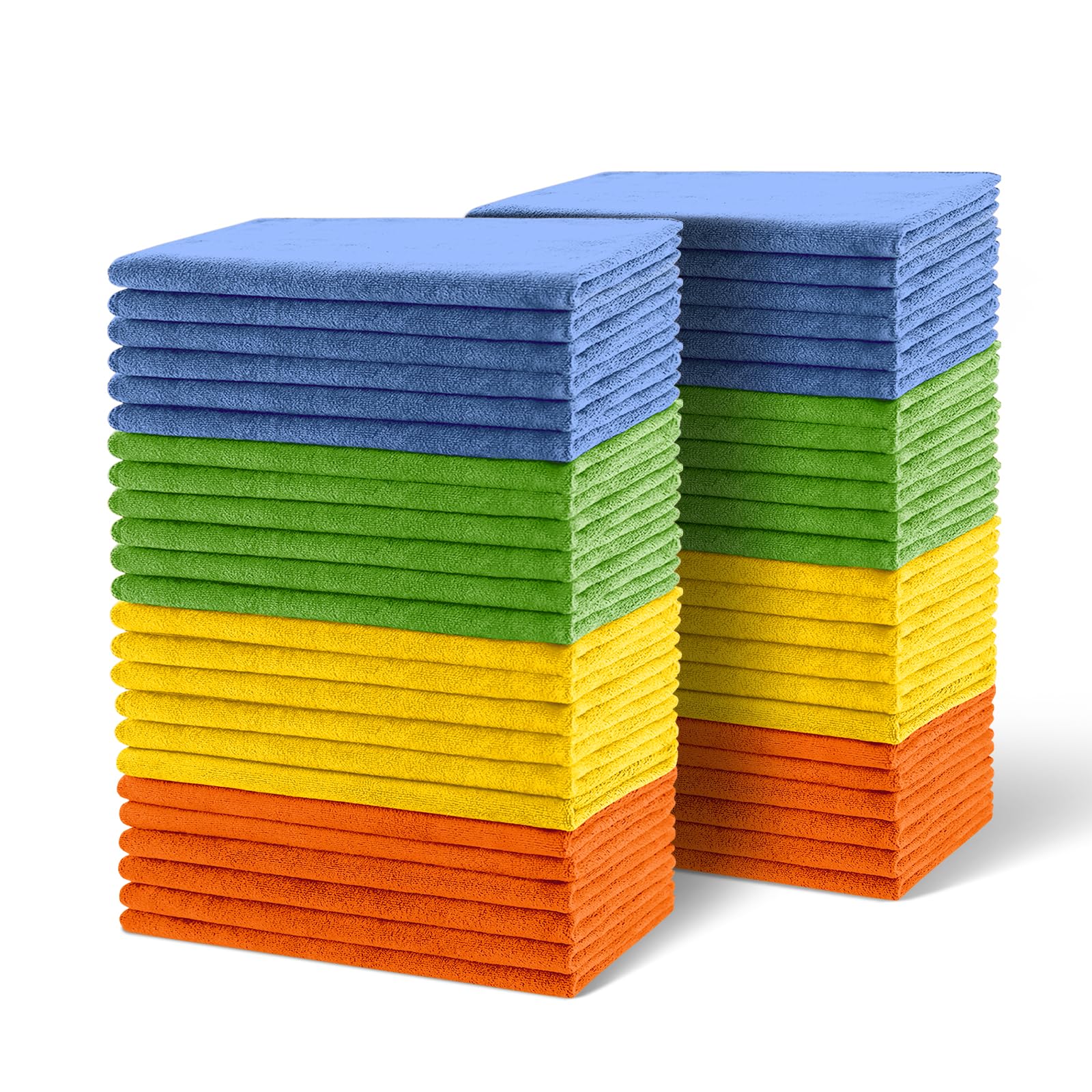 Masthome Cleaning Cloth Pack of 48, Lint Free Microfibre Cleaning Cloths Absorbent and Reusable Dish Towels for Kitchen, Windows, Car Cleaning-Machine Washable, 40 X 30cm