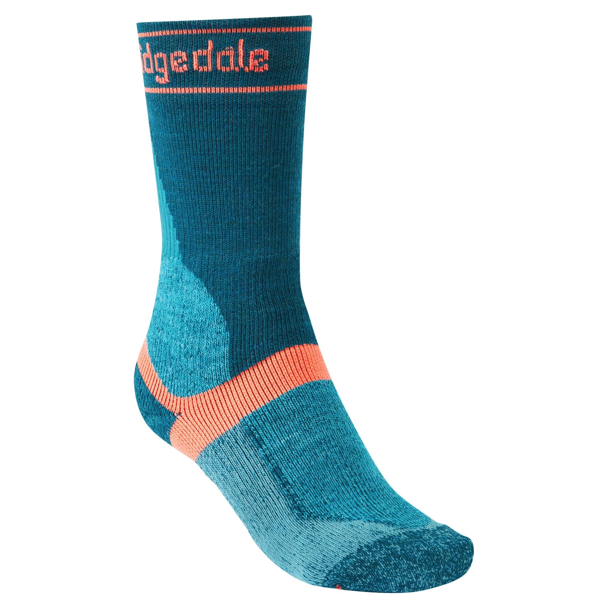 Bridgedale MTB Winter-Weight T2 Merino Sport Ladies Boot Length Mountain Bike Socks - Teal, Large