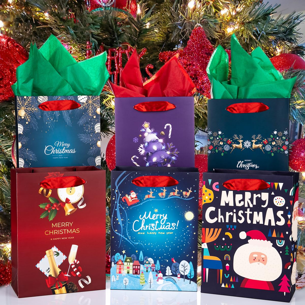 FORARTMINI Christmas Tissue Paper For Gift Bags - 20x20 Inch, 120...