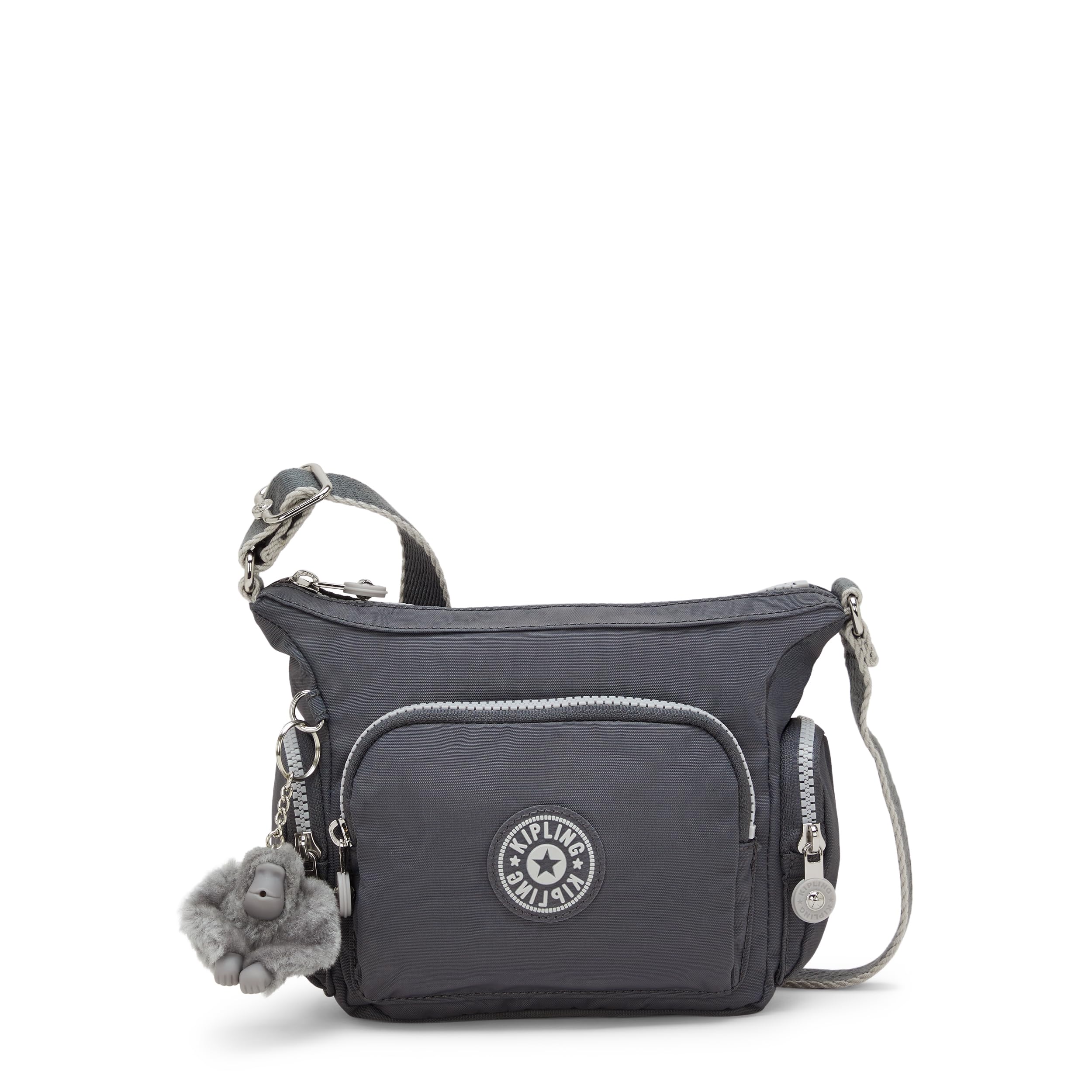 Kipling Gabbie Mini Printed Crossbody Bag, Moonlit Grey, 11"L x 7.5"H x 3.25"D