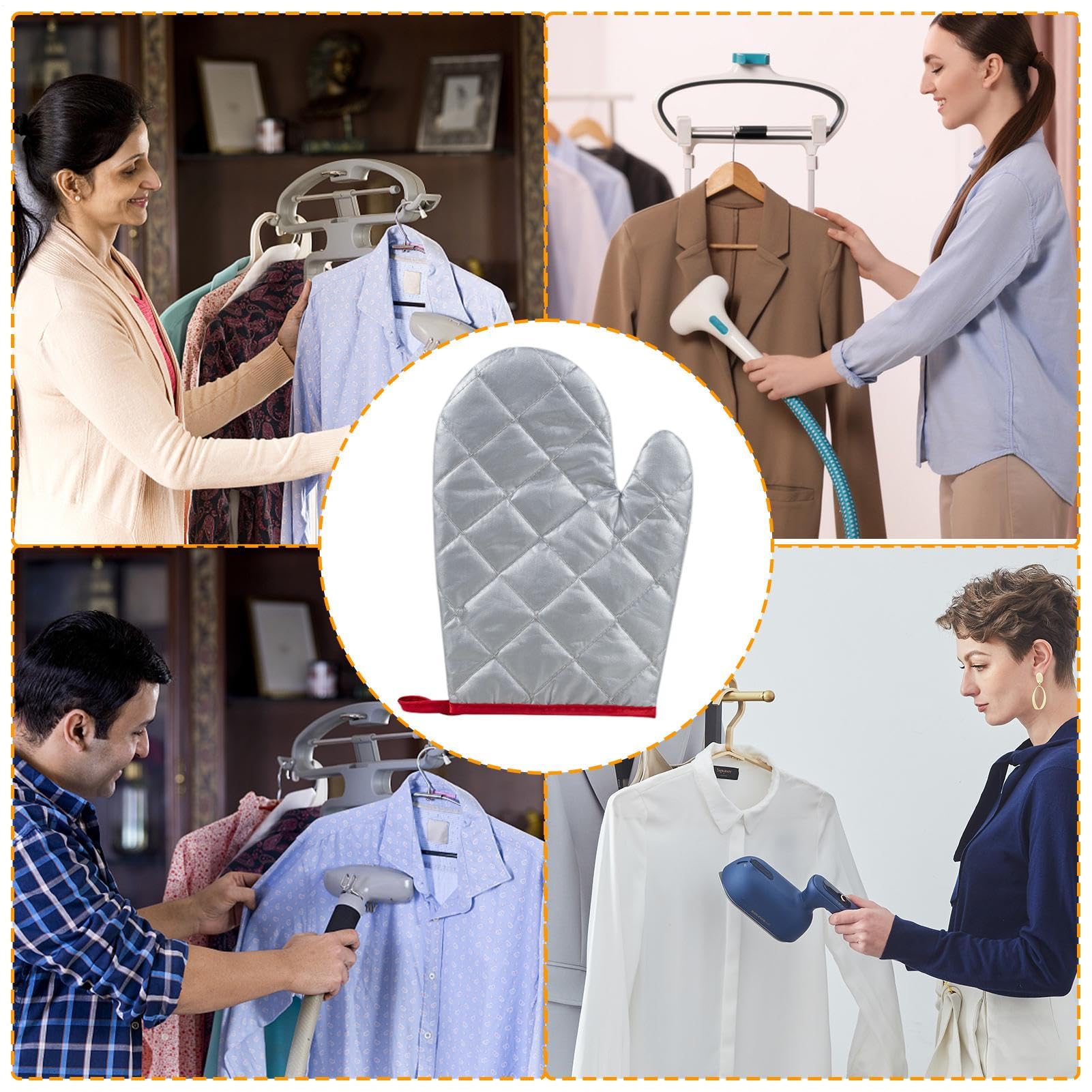Generico Bügelhandschuhe für Dampfkleidung, Schutzhandschuhe - Handschuh, hitzebeständiger Handschuh, wasserdichte Handschuhe für Dampfer für Kleidung