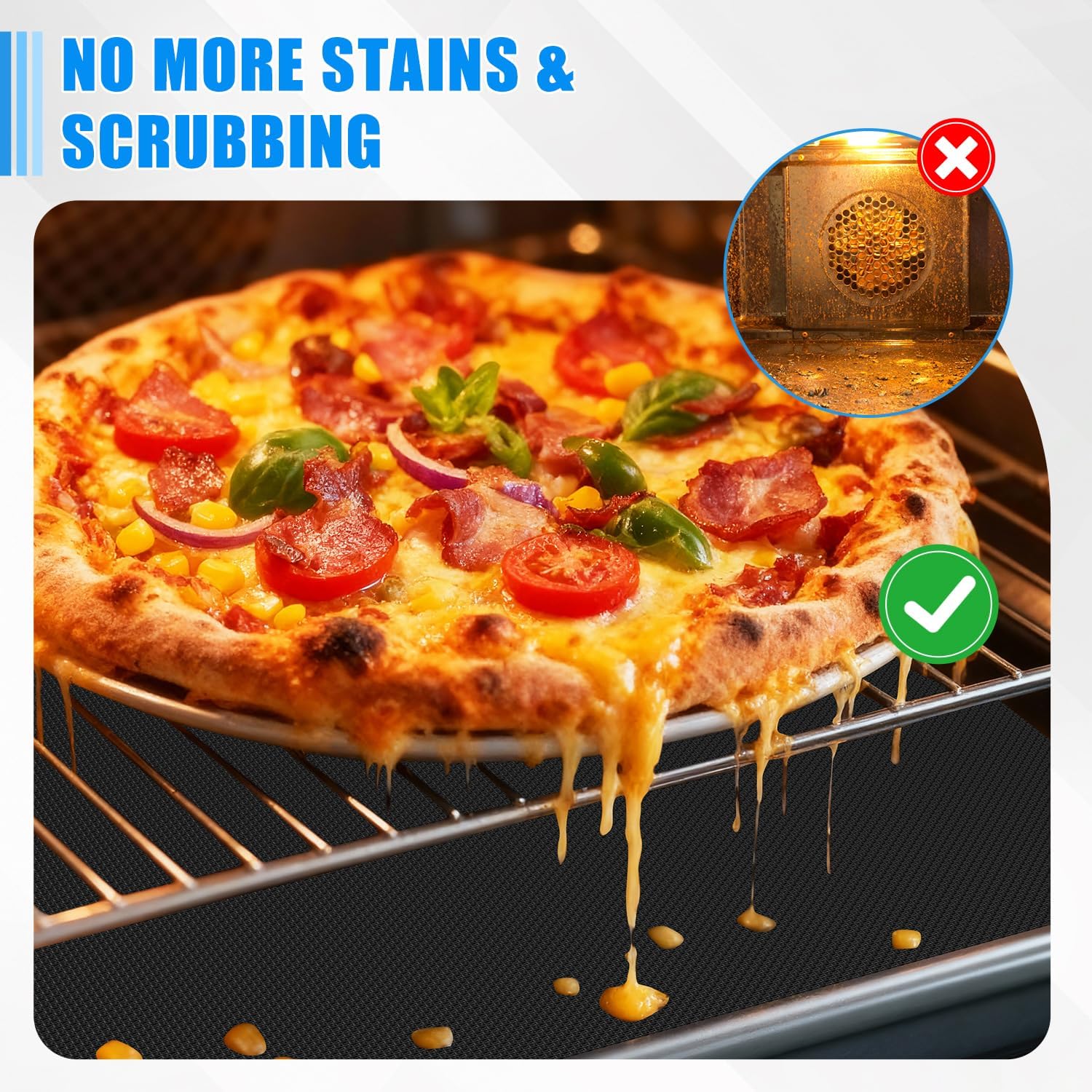 Upgraded W10256908 Range Oven Rack Replacement For Whirlpool Stove Part 23.77 x 15.61 IN Gas Range Oven Shelf WPW10256908 W10179196 W10138079 304 Stainless Steel Stove Oven Bake Rack Wire Oven Rack