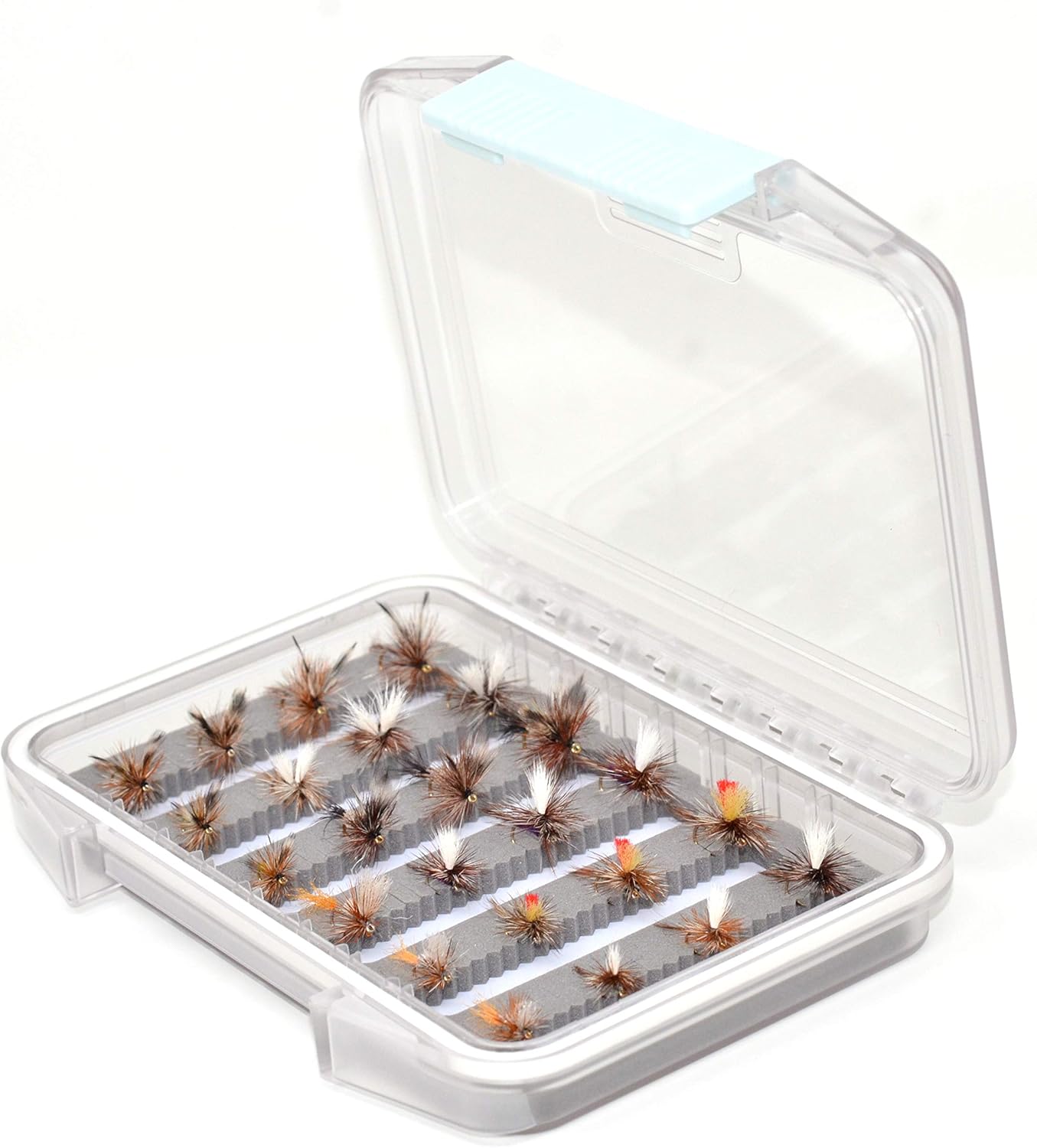 Superbe Flies 24 Adams Dry Fly Trout Fishing Assortment | Waterproof Fly Box | Fly Size: #10 - #18 : Sports & Outdoors