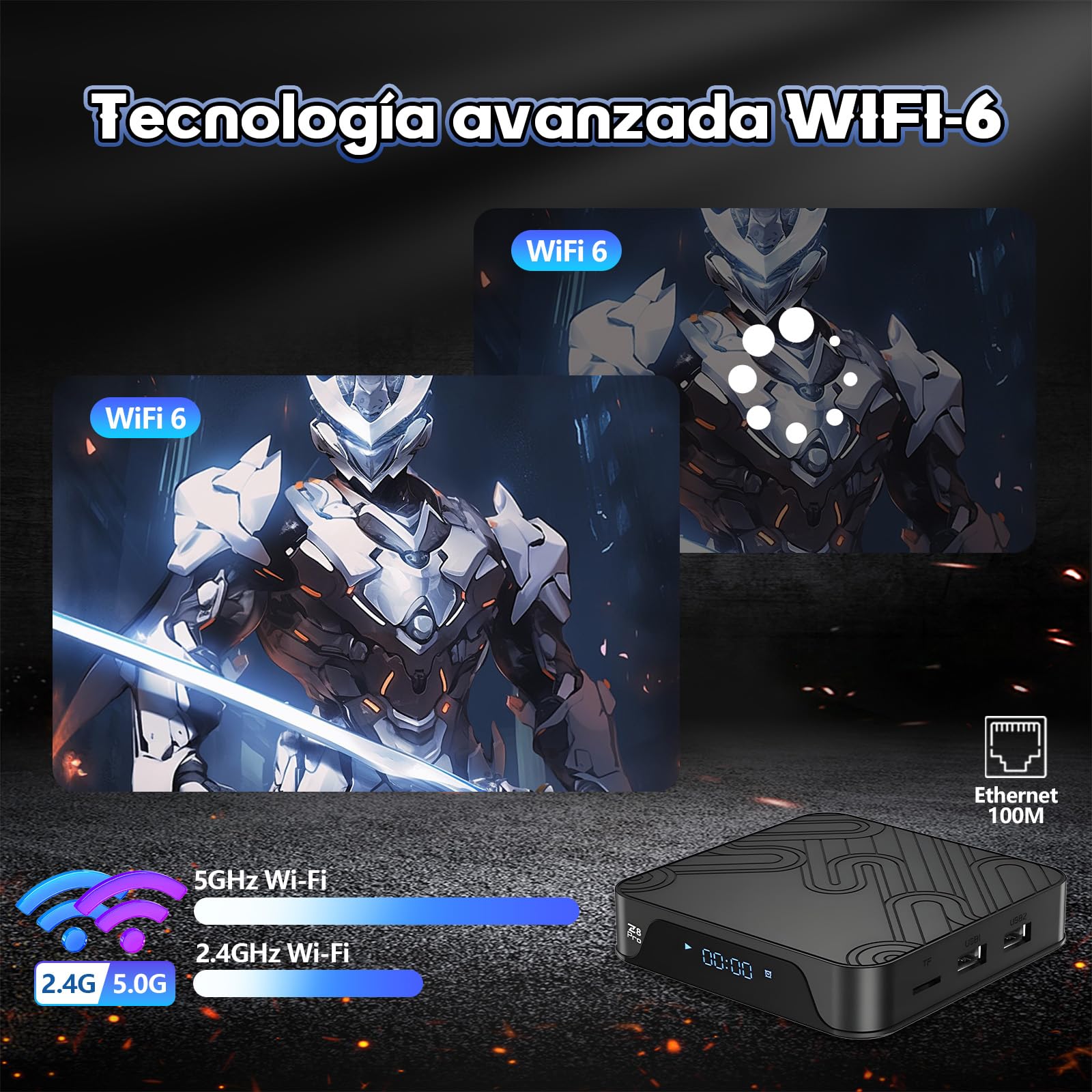 Z8 Pro Android TV Box 4G Quad Core 64 bits 4K HDR,Android Box 10/12 soporta HD 2.0 MAX a 8K de Salida,Streaming TV Box con Bluetooth 5.2,Smart Box de USB Externo MAX a 2TB