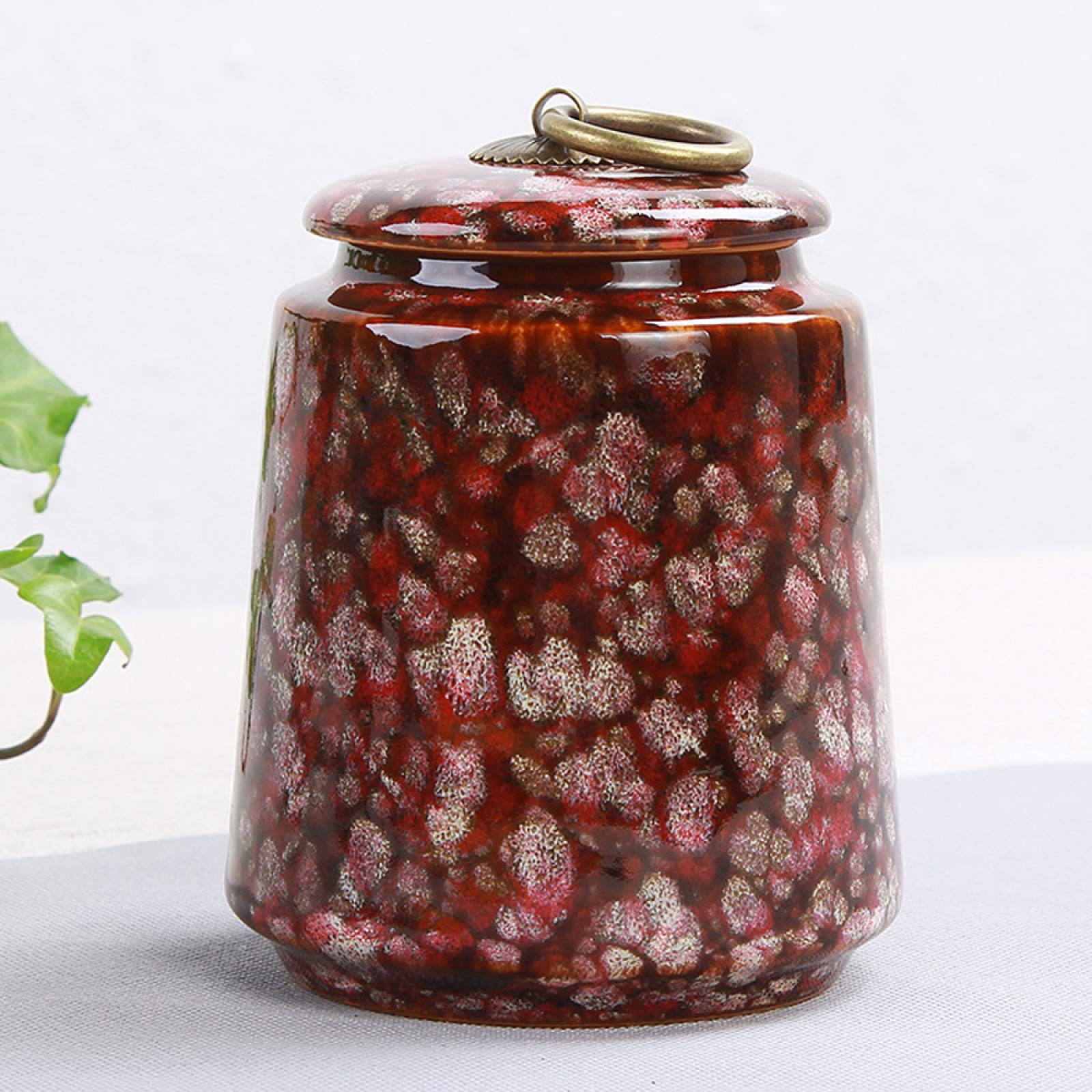 KILLM Ceramics Food Storage Jar Decorative Home Kitchen Canister for Preserving Coffee, Sugar, Tea with Airtight Ceramic Lid,118.5cm,D