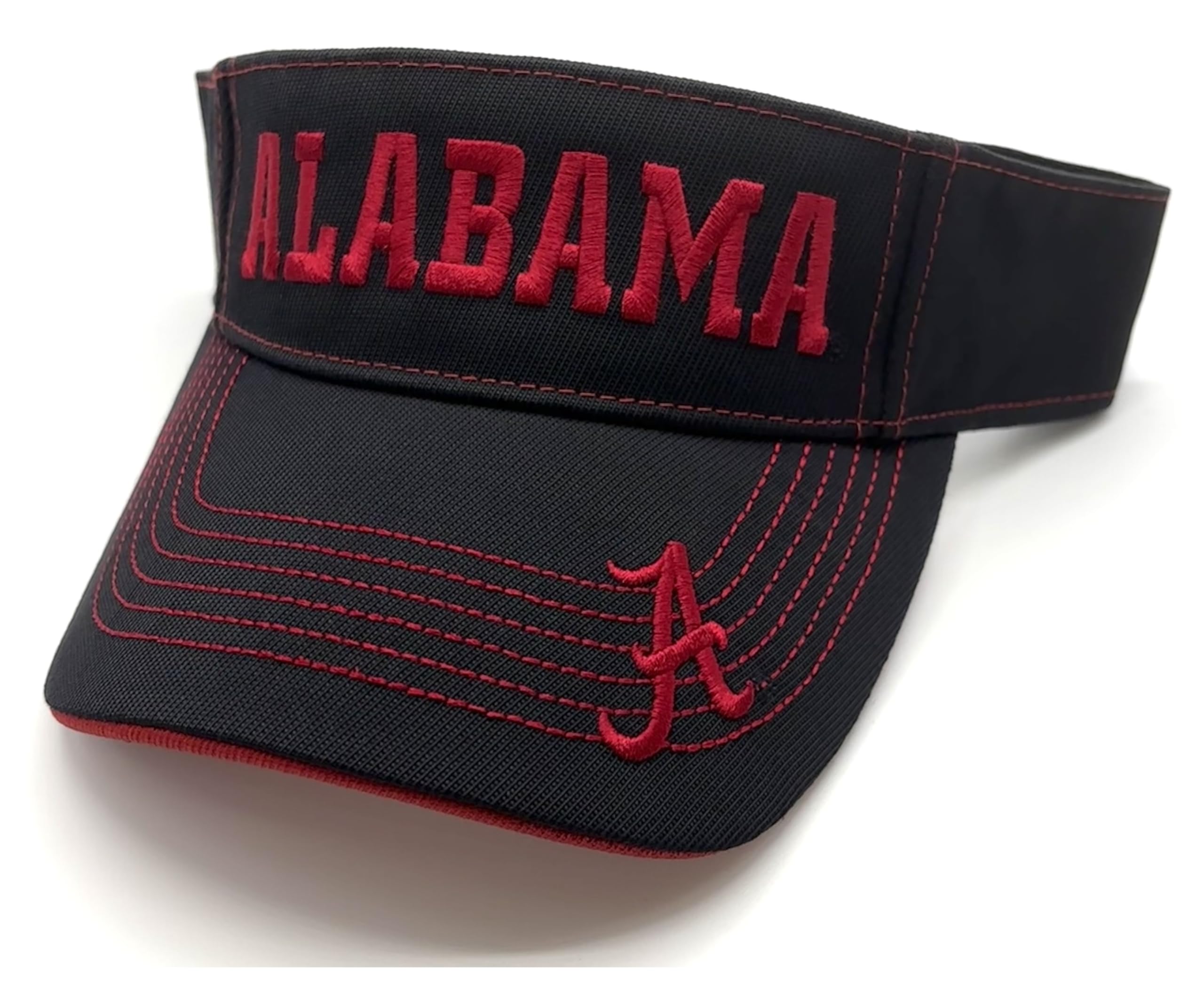 Gorra de visera negra con licencia oficial de la Universidad de Alabama, gorra ajustable con logotipo del equipo bordado clásico, Varios colores, talla única