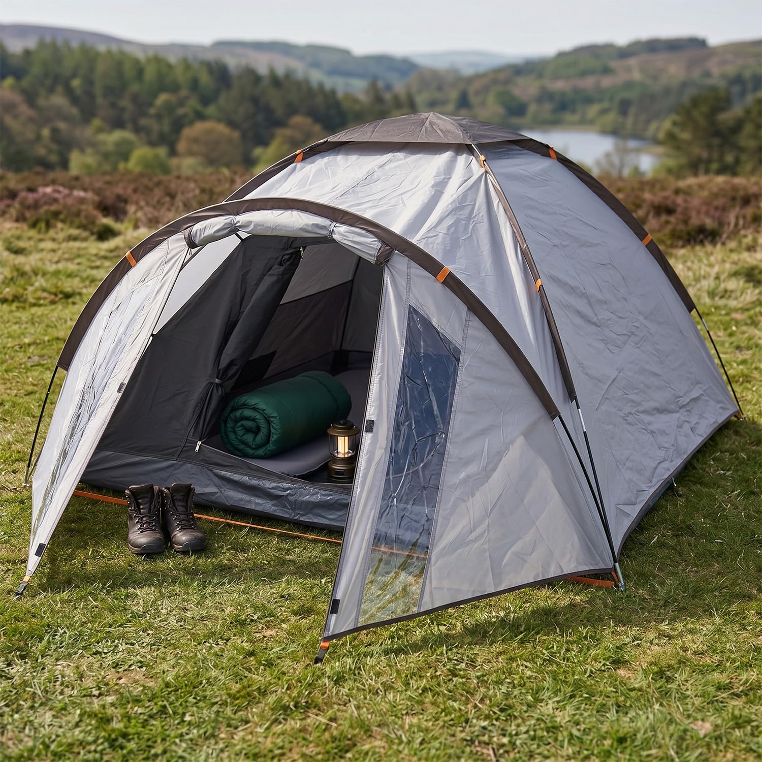 JSH 2-3 Man Festival Camping Dome Tent | Quick & Easy Set up with Carry Bag | Perfect for Festivals, Picnics, Families, Glamping — image 1