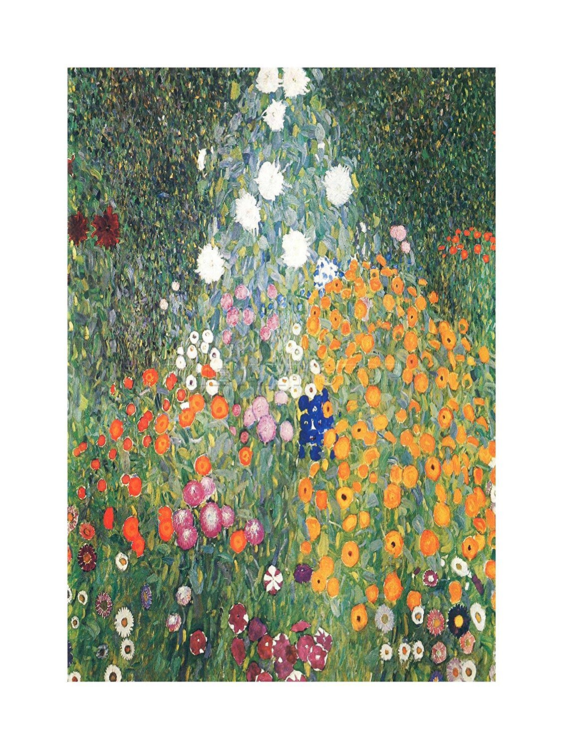 Wee Blue Coo Gustav Klimt Flower Garden 1907 Old Master Painting Art Wall Art Print