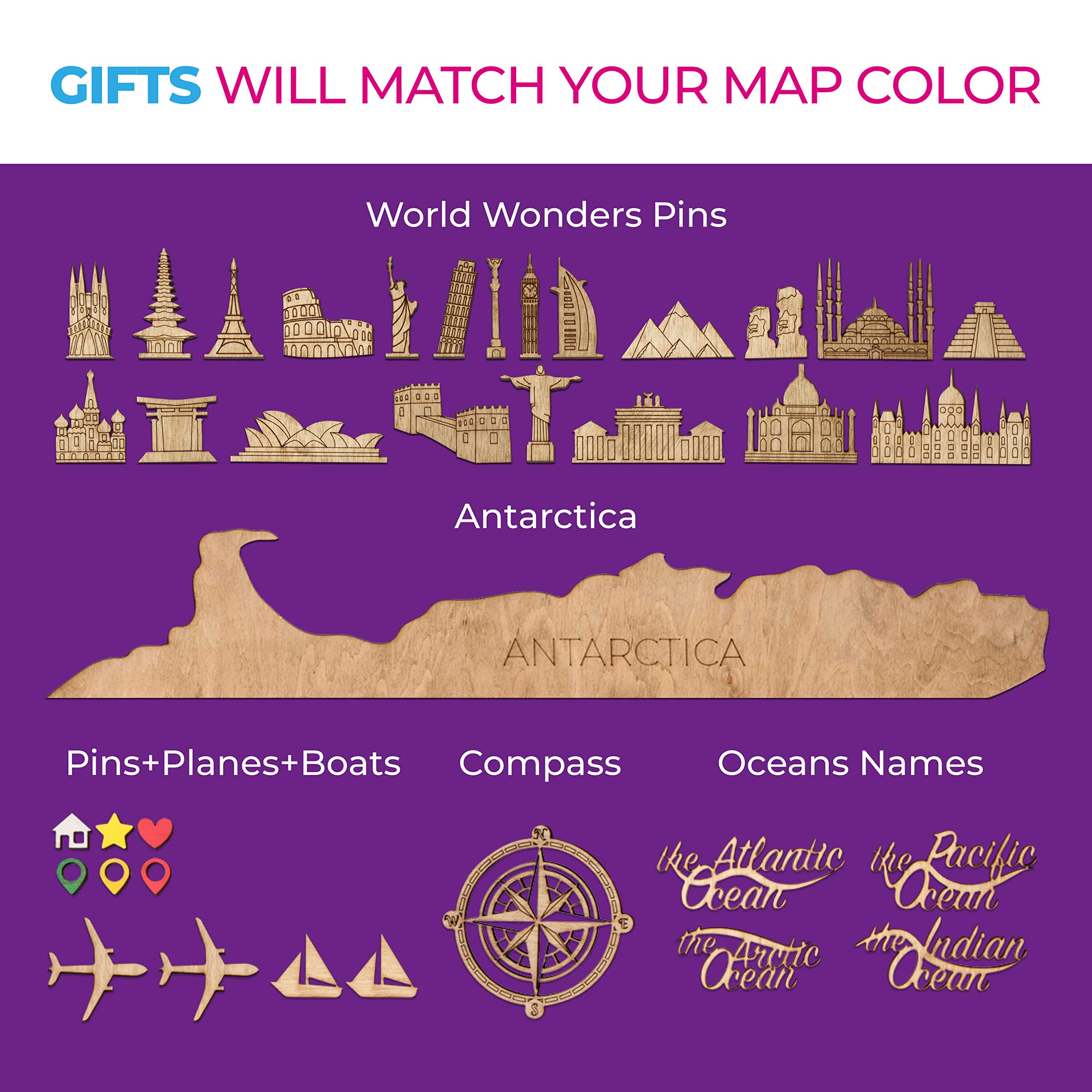 3D Wood World Map Wall Decor 3D Map of the World Wall Art Large Wall