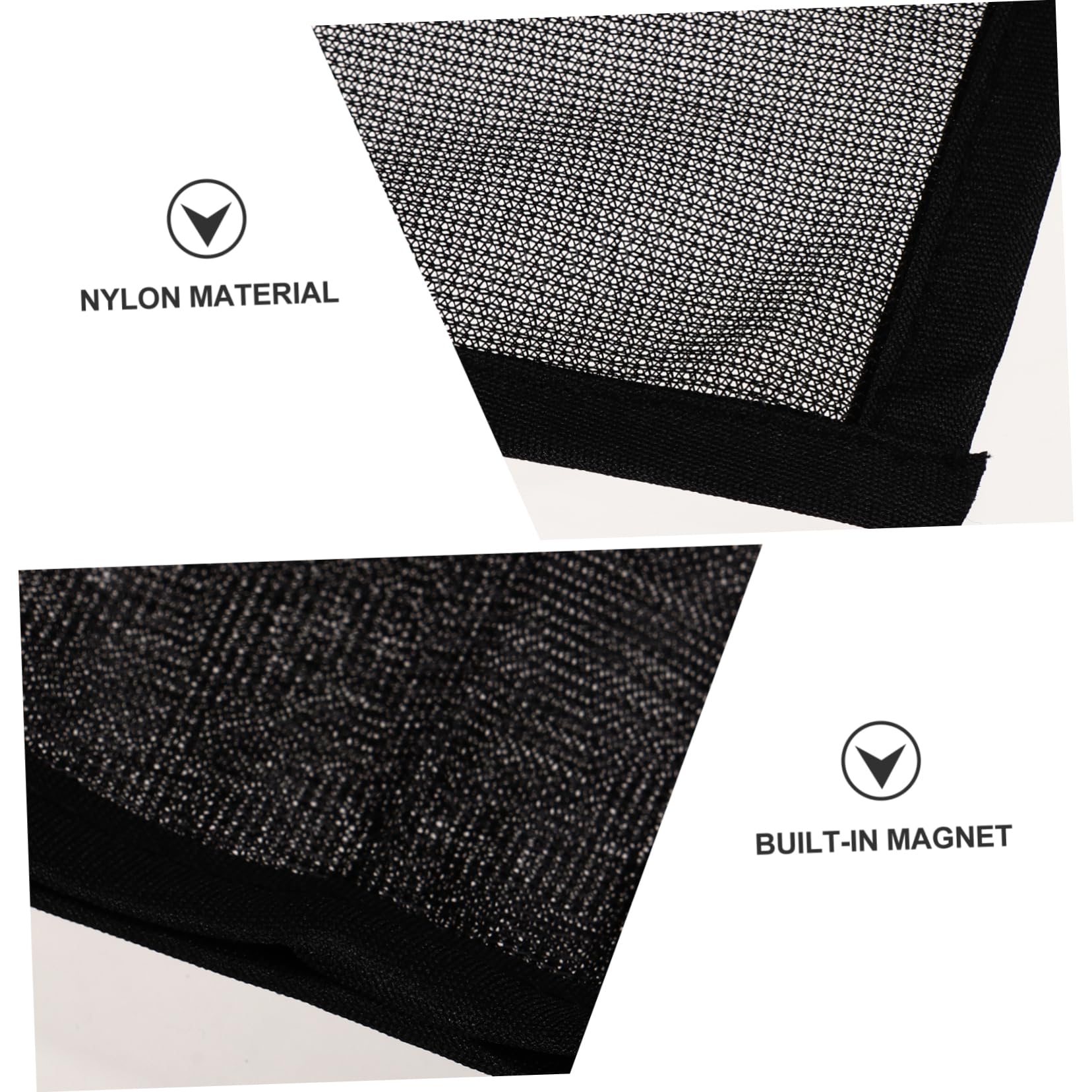Ciieeo 2 Juegos Parasol para Ventana de Coche Protector Sunshade de Autos para Auto Lado estores Cortina de Ventana de protección Parasol magnético automático Nylon Black