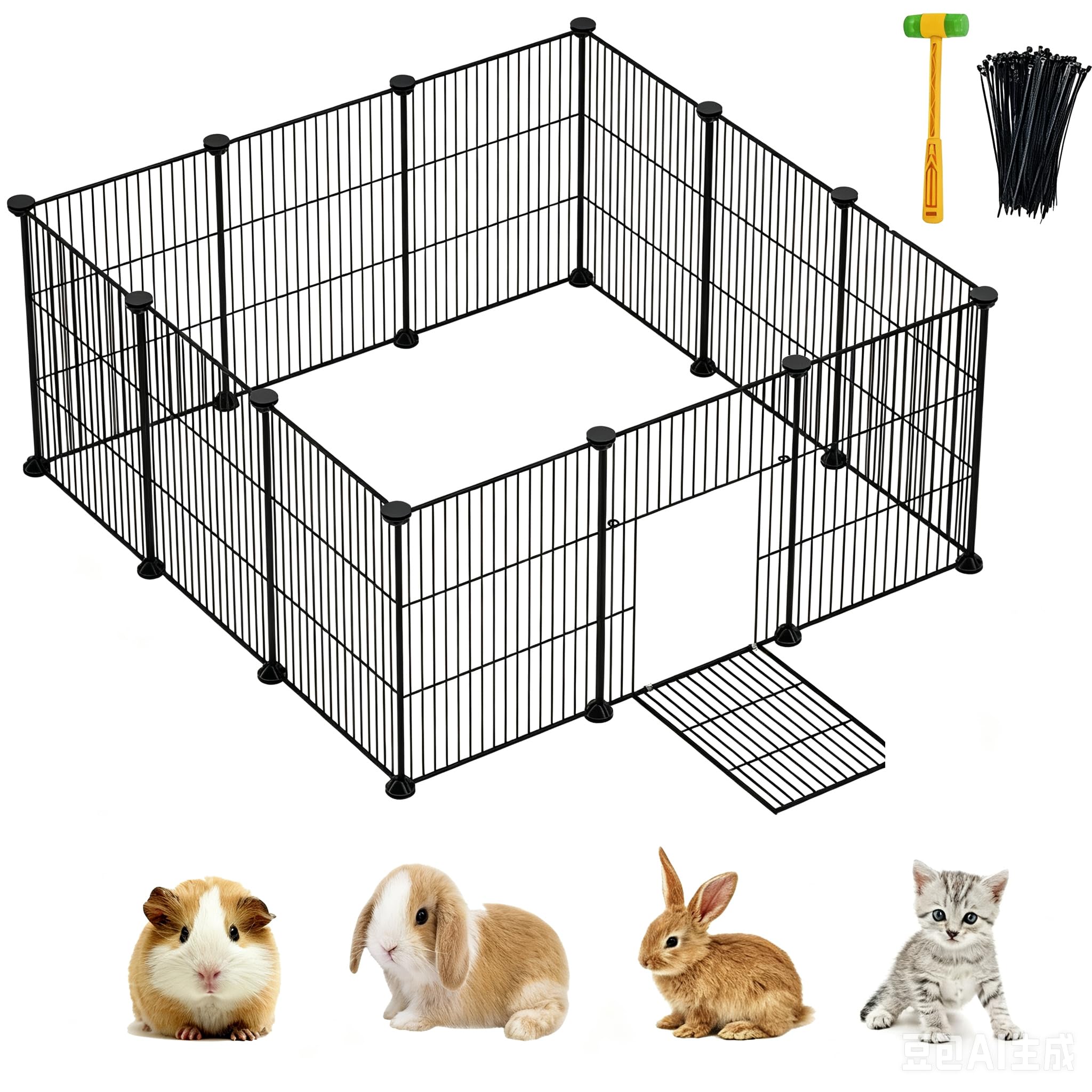 Box per animali di piccola taglia, cuccia per cani sporchi, conigli, porcellini d'India, cincillà, criceti, recinzione, rete conigli