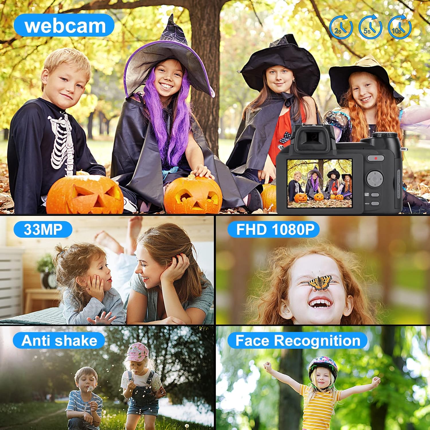 monitech dslr cameras 33mp digital camera fhd 1080p video camera auto focus digital cameras for photography 24x digital zoom vlogging camera for youtu