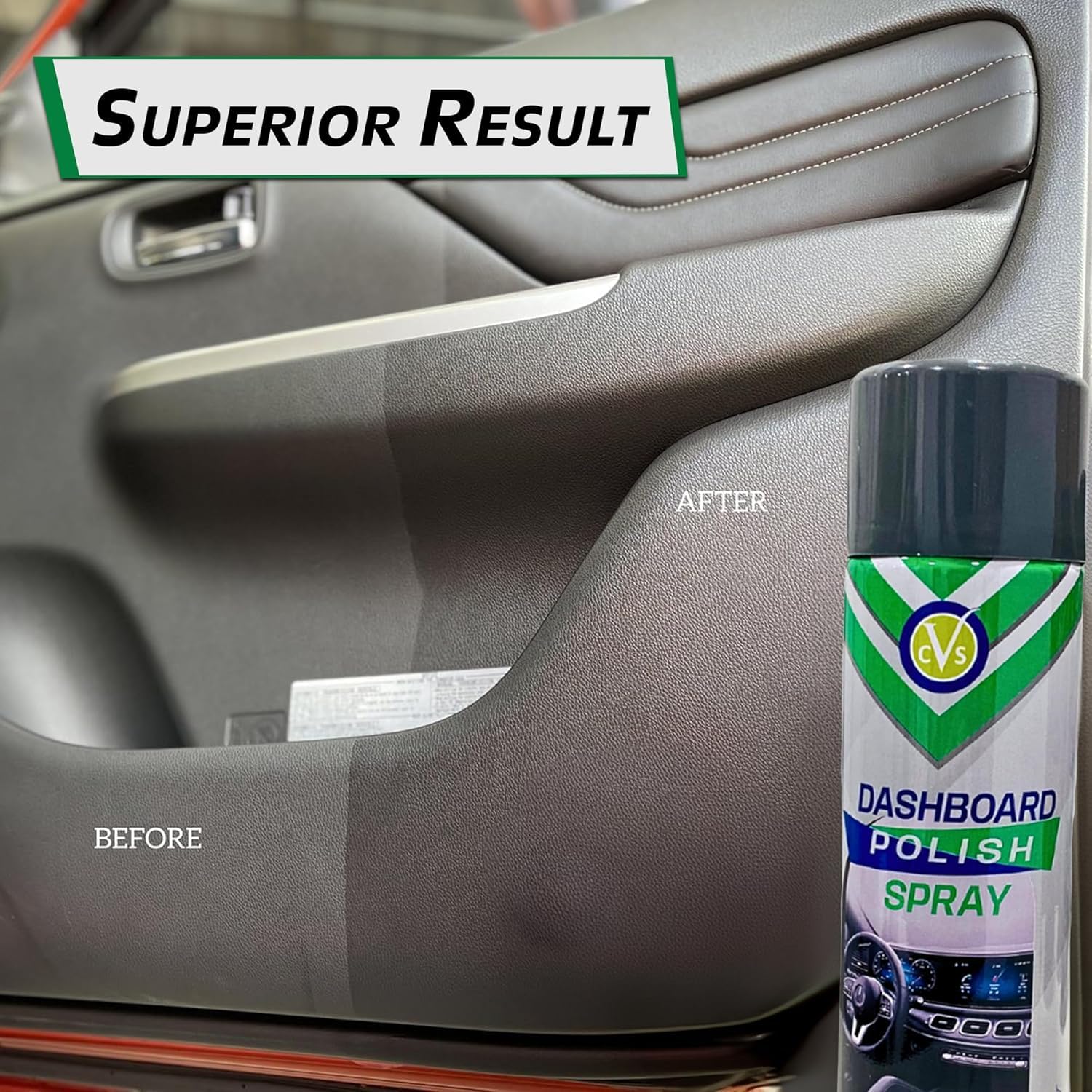 CVS - Spray de silicona para salpicadero de coche: limpia, brilla y protege el interior del coche, restaura el brillo, limpiador interior del coche, elimina la suciedad, el polvo y los residuos, aroma
