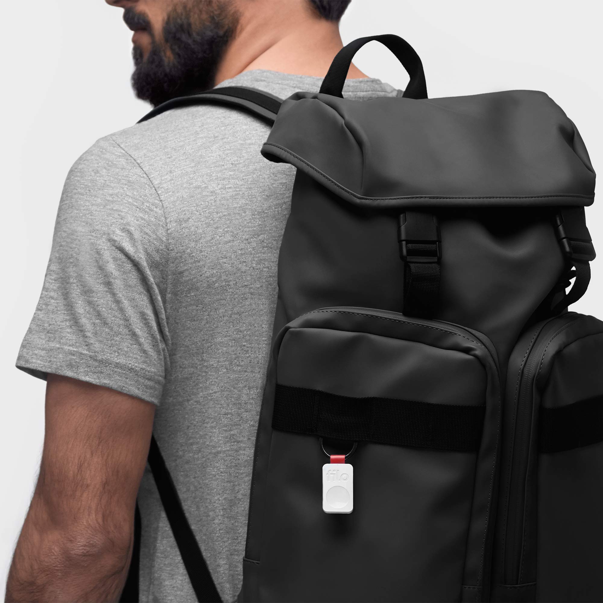 Filo Tag - Localizzatore Bluetooth - Trova Oggetti Compatibile con iOS e Android - 1Bianco+1Nero