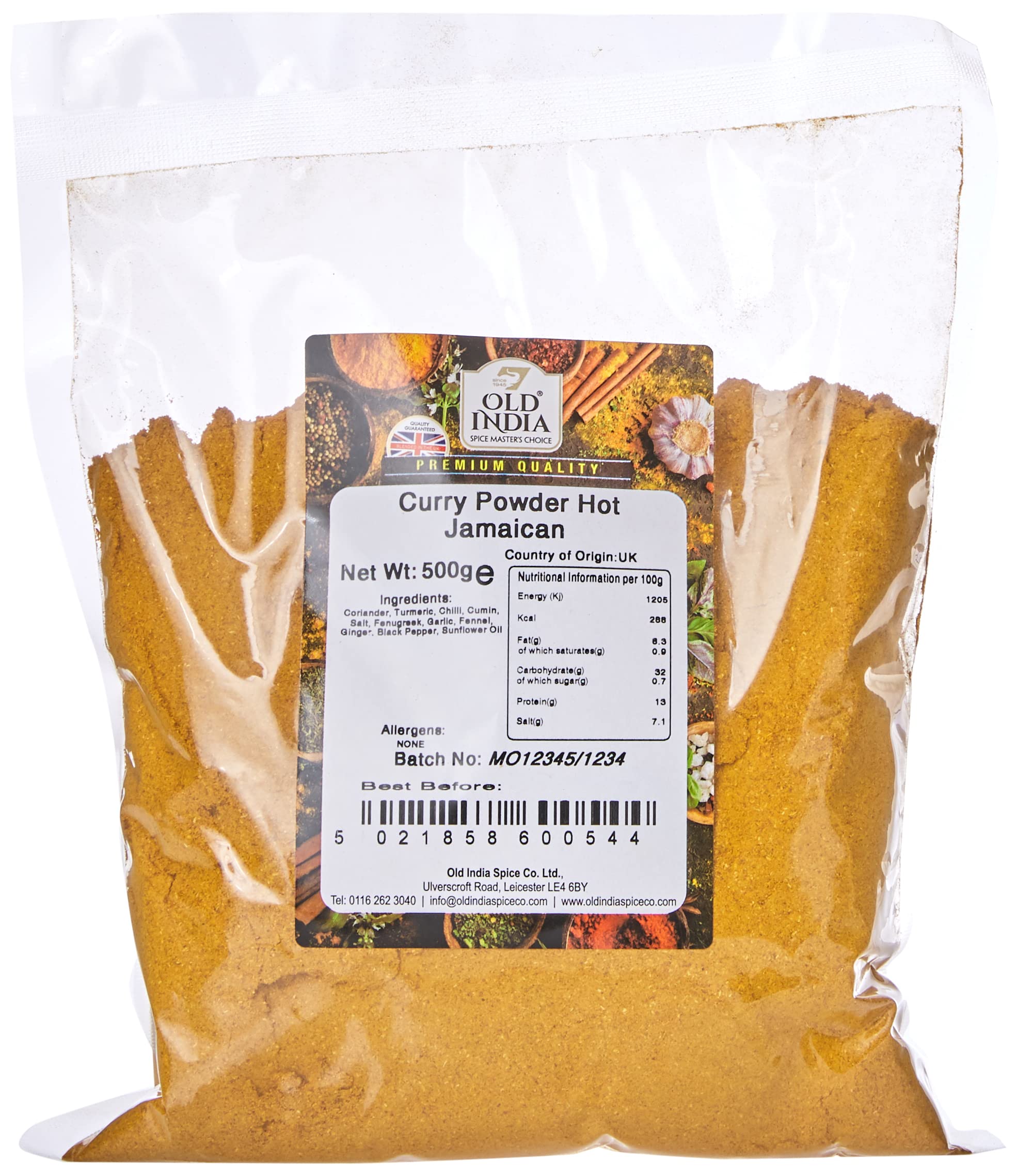 Old India Curry Powder Hot Jamaican 500g