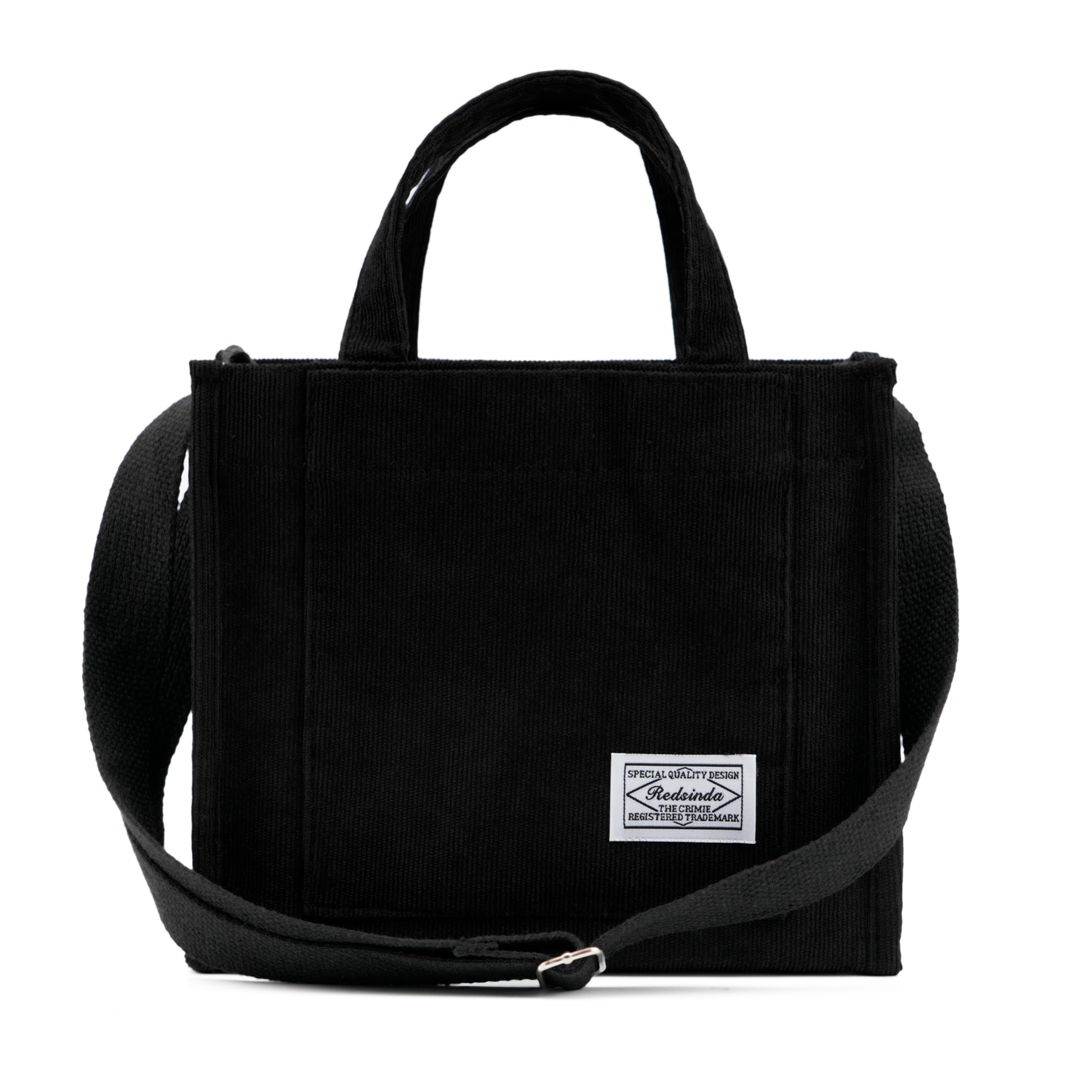 REDSINDA Aesthetic Corduroy Tote Bag Small Vintage Women Crossbody Bag Square Handbag Everyday Bag Mini Travel Shoulder Bag
