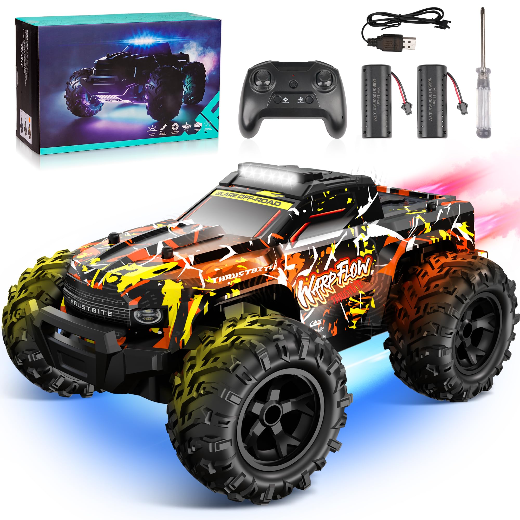 JOYTREKY Remote Control Cars - 1:18 Rc Car HighSpeed 25KMH+ 2.4GHz Orange