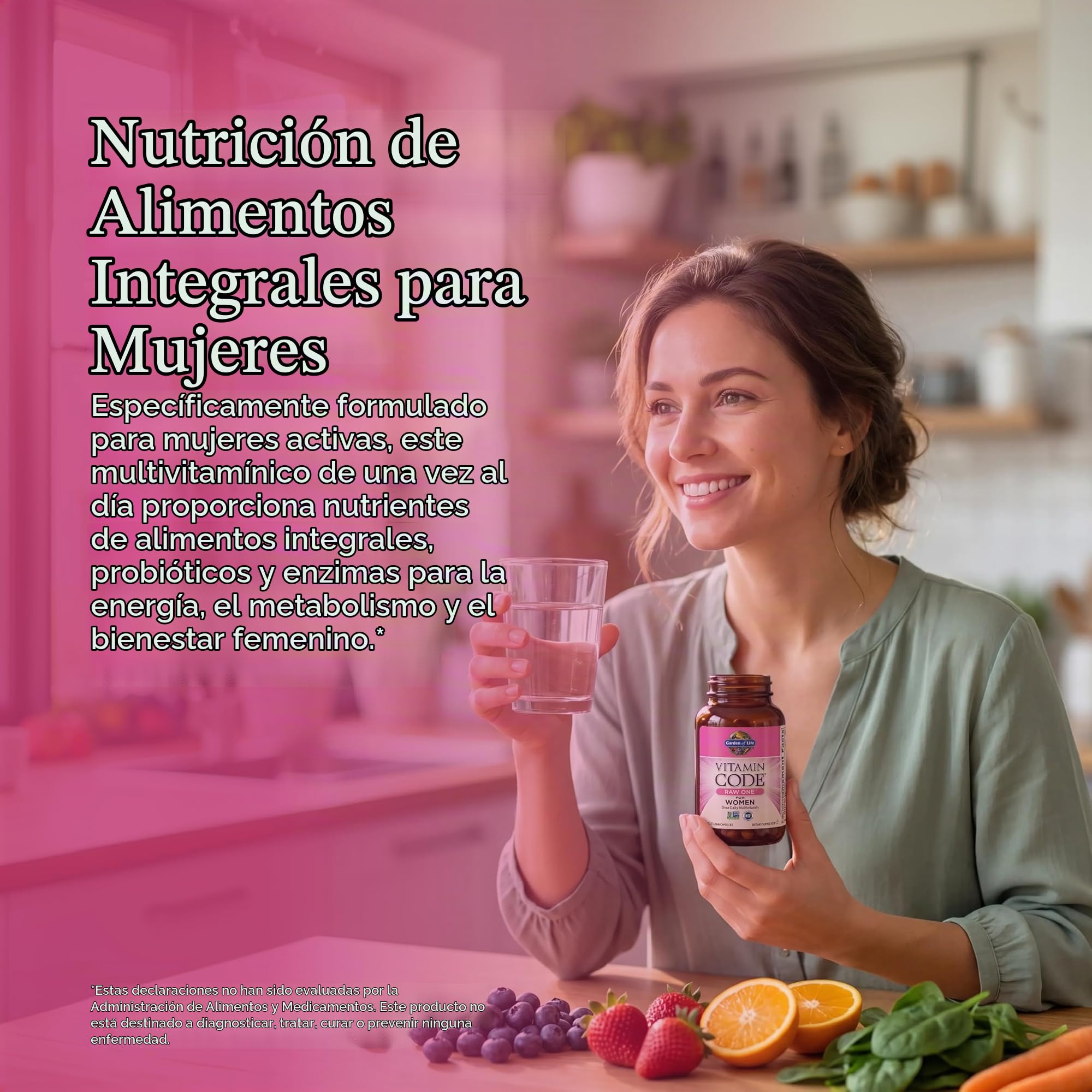 Garden Of Life Vitamin Code Raw One Una Vez Al Día Multivitamínico para Mujeres 75 Cápsulas 150 g