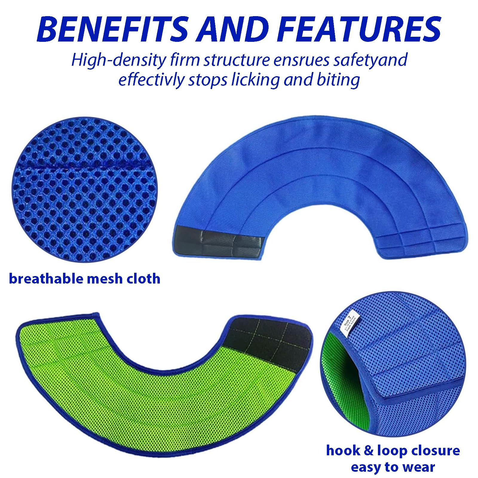 Soft Dog Cone Collar for Dogs After Surgery Adjustable Breathable Recovery Collar Pet Protective Neck Cone for Medium Puppy Stop Licking Wounds (Blue-Green - Image 4