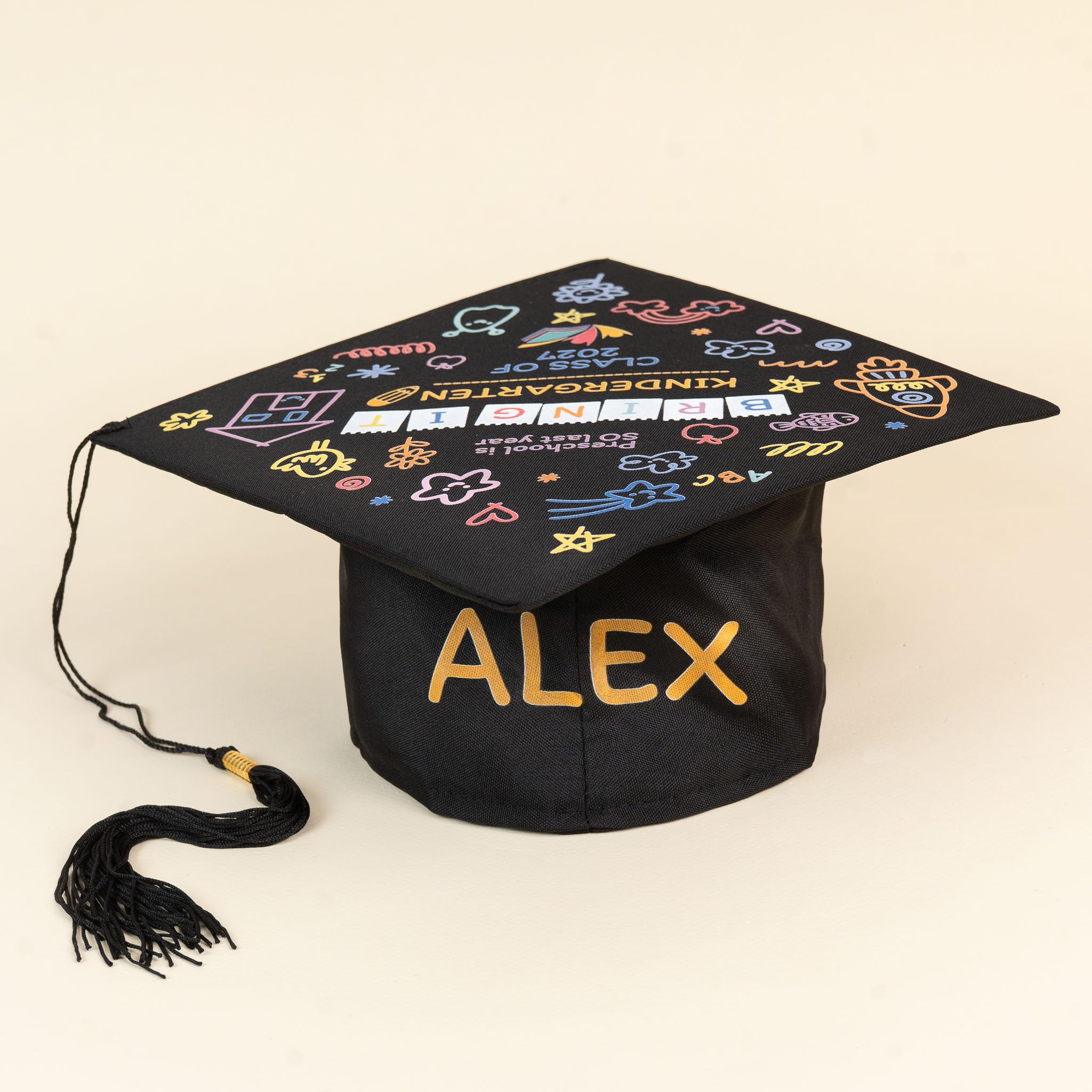 Wanapix | Tocco di laurea personalizzato | Cappello di laurea unisex bambini e adulti | High School/Bachelor/Undergraduate/Master/Dottorato