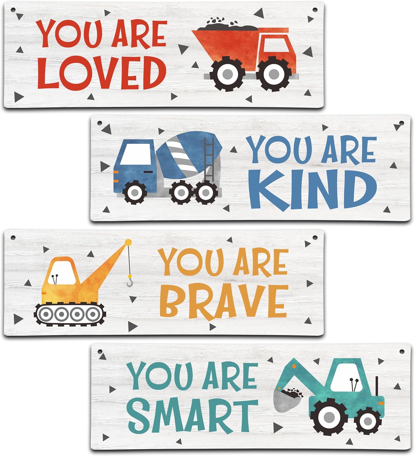 Amazon.com: ISOVF 4 Pieces Construction Vehicles Decor Kids Room Wall ...