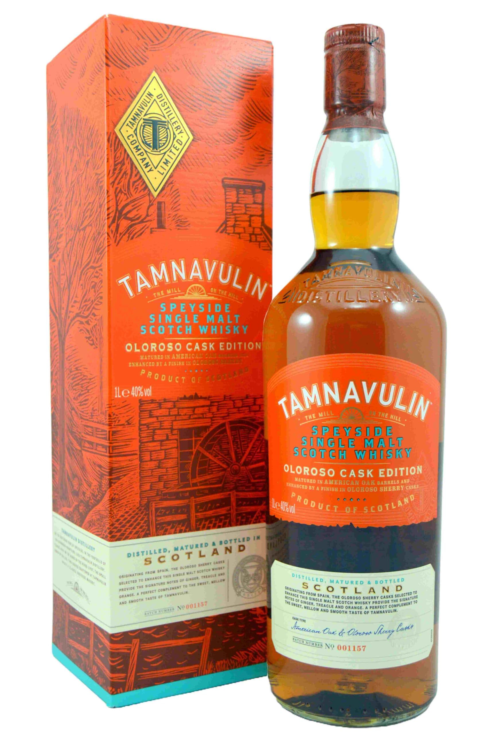 Tamnavulin Oloroso Cask Single Malt Scotch Whisky in GP 40% 1,0l Flasche