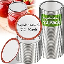ComSaf 72 Pcs Mason Jar Lids Regular Mouth, Canning Lids with Silicone Seal for Pickling, Fermenting, Jam Making, Food Storage, Canning Supplies, Fit for 2.75 inches Regular Mouth Mason Jars