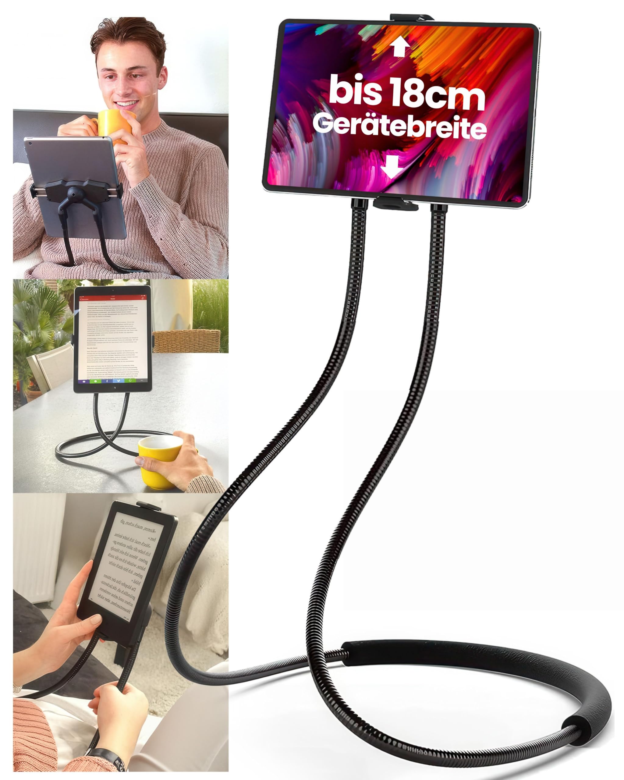 Hogance Soporte Para Kindle Con Mando A Distancia Para Pasar Páginas (HKRC005), Compatible Con Kindle, IPad Y Tablets De 4.7 A 10.35 Pulgadas