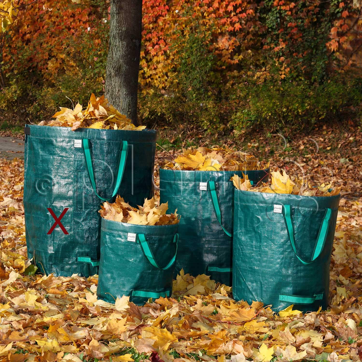 planto Gartensack Gartenabfallsack Gartensammler Gartentasche Abfallsack Gartentaschen für Gartenabfall Laubsack in Profi-Qualität (285 Liter, ⌀ 69 x 77 cm) 1 Stück