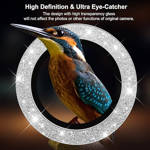 Miniatura 2 de Hoerrye Protector de lente de cámara para Samsung Galaxy S23 Ultra compatible con fundas vidrio templado 9H antiarañazos círculo de protección de