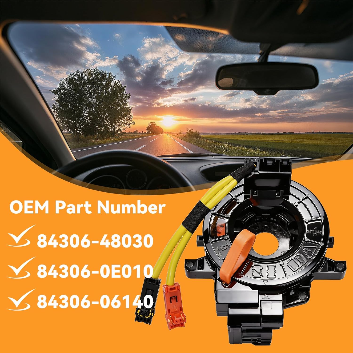 84306-0E010 84306-48030 Replacement Parts Compatible with Toyota Tacoma, Corolla, RAV4, Tundra, Prius, Camry, Sienna, 4Runner, Highlander, Avalon, Yaris, Sequoia, Matrix, Prado, Toyota Accessories