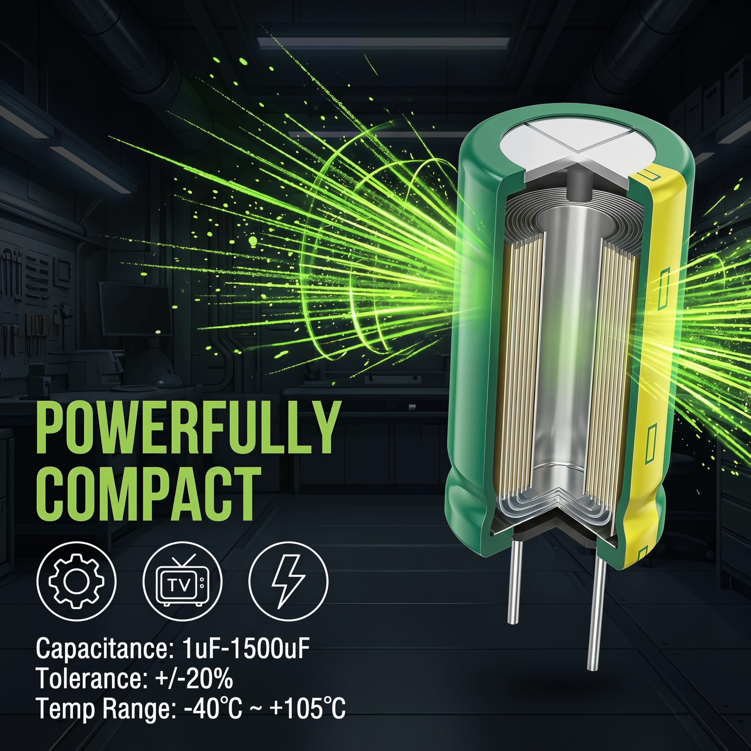 Elkos Kondensator 36 Wert 1000Stk Elektrolytkondensator Set | Elektrolytkondensator Sortimentsbox Set 1uF-1500uF Niedriger ESR Aluminium Capacitor Kit Electrolytic Capacitors