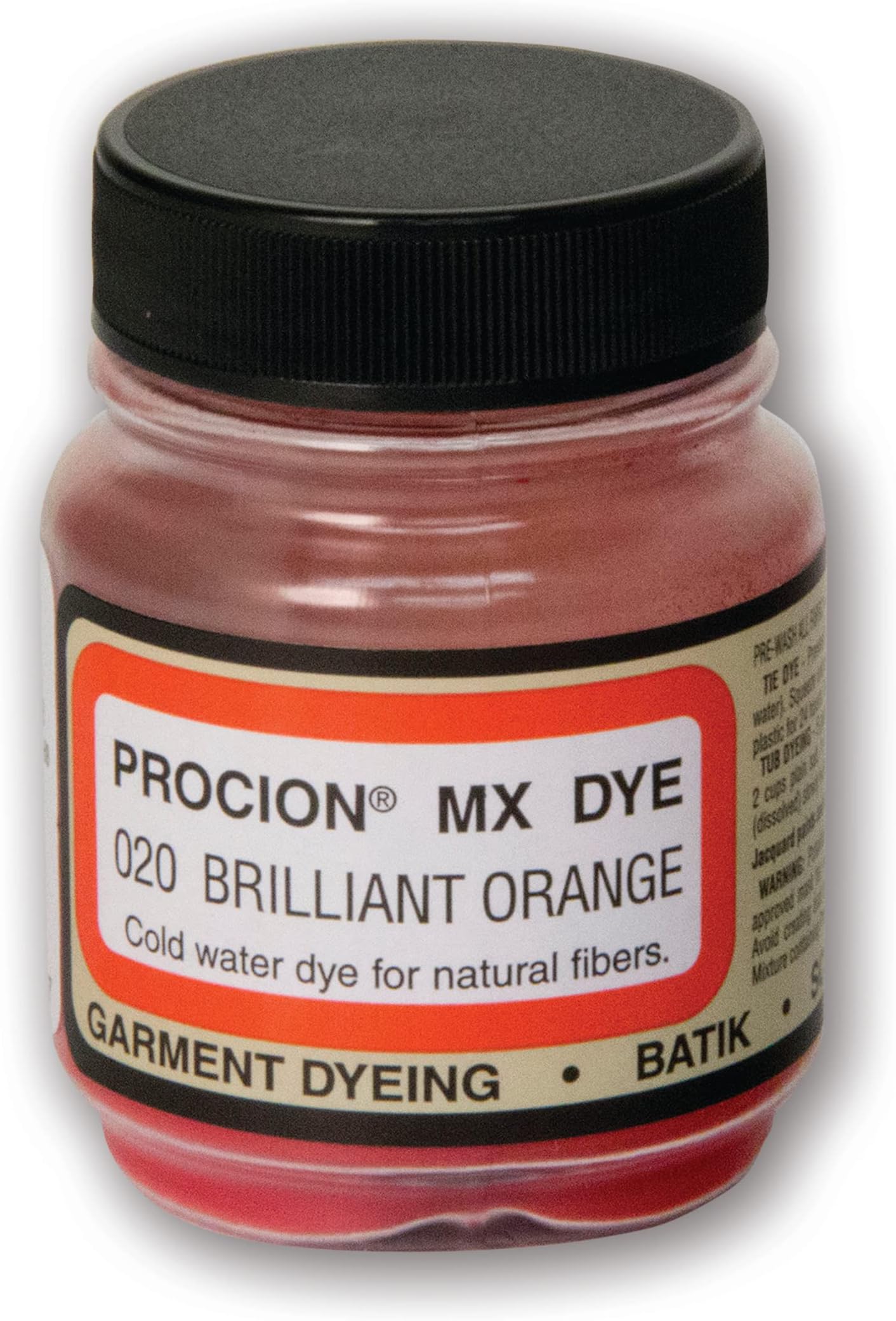 Jacquard Procion Mx Dye, 2/3-Ounce, Bright Orange (PMX-1020)