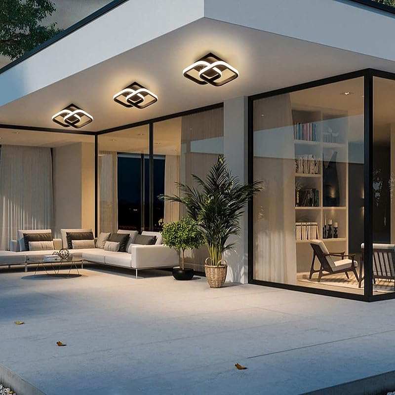 EIDEARAY 22W LED Mennyezeti Lámpa Mozgásérzékelővel, Meleg Fehér 3000K
