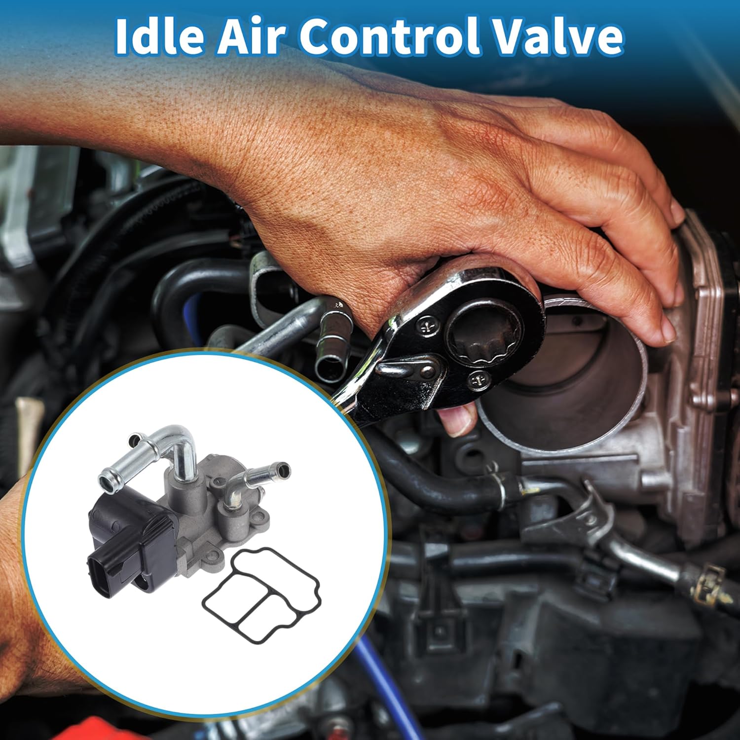 Car Idle Air Control Valve for Toyota Camry 1994-1995 Replace No.222700A010 IACV Idle Motor Idle Air Control Valve for Stable Engine Operation