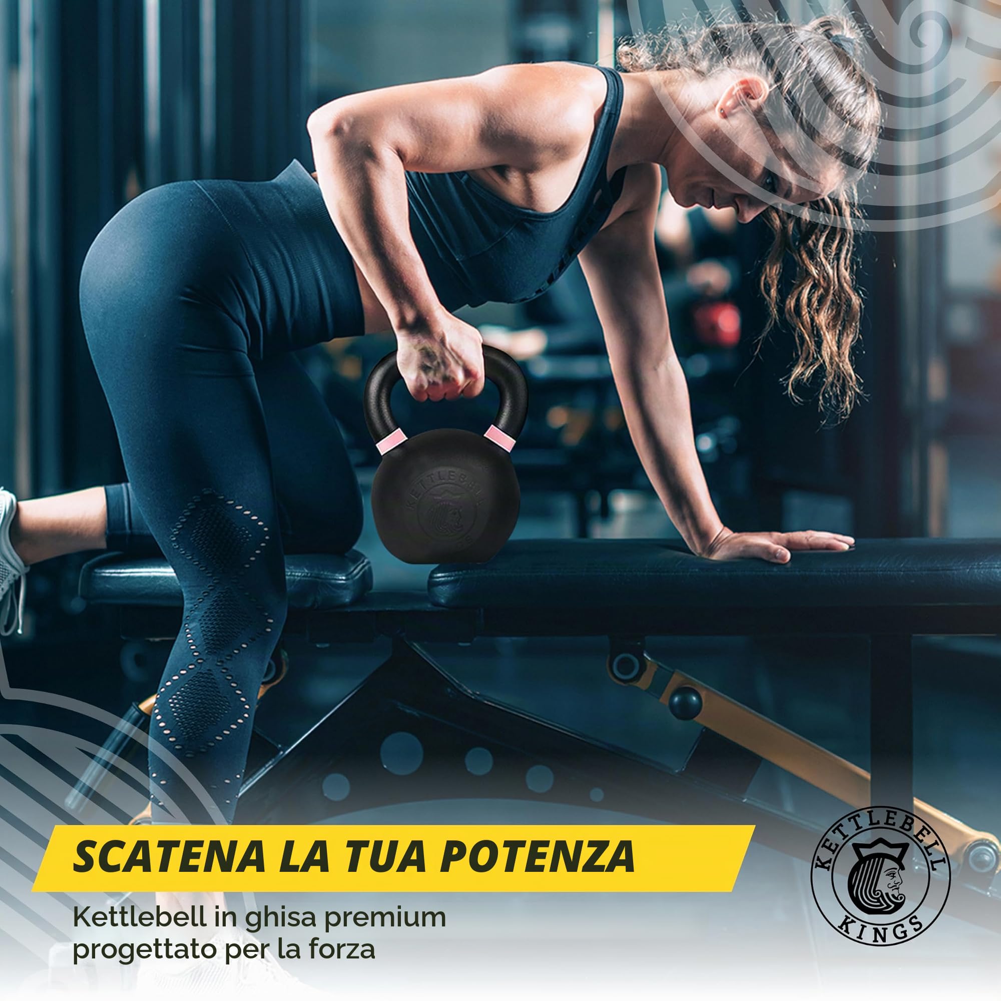 Kettlebell kettlebell Kings | Powder Coat | Progettato per Crossfit, Esercizi di Allenamento della Forza & HIIT