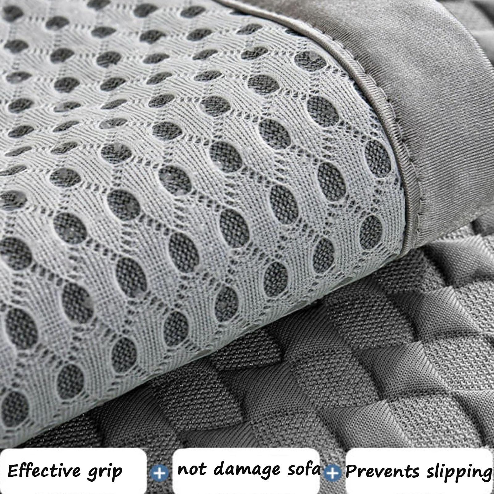 Generisch Kühlende Sofabezug,Couch Überzug Sofaläufer Sofaschoner rutschfest Dekorativer Überwurf Kissenschutz für Wohnzimmer Sofadecken für Sitzfläche,Grey,110x210cm