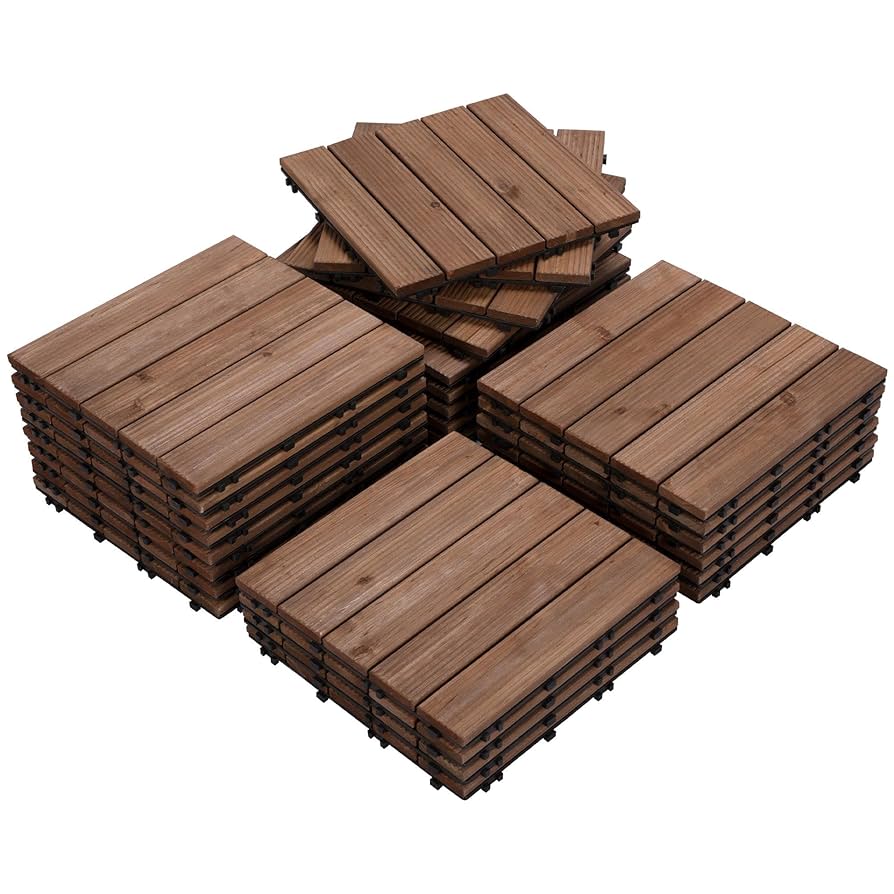 Amazon.com: Yaheetech 27PCS Interlocking Patio Deck Tiles 12