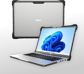 Gumdrop SlimTech Custom Case Fits Dell Pro 14 Clamshell - Lightweight Protection, Rubberized Thread on Sides, Seamless Asset Tagging, Embelishment Friendy for School or Work - Black