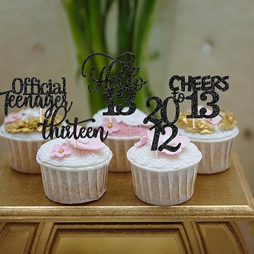 Miniatura 352 de Rsstarxi Paquete de 30 adornos para cupcakes de 15 cumpleaños con purpurina Mis Membrillo 15 desde 2010 Feliz 15º Cupcake Toppers Quince Cheers to