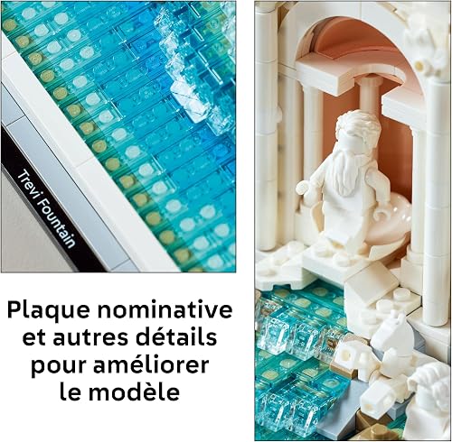 LEGO Architecture La fontaine de Trevi - Maquette de construction collector - Monument baroque avec palais Poli - Décoration maison ou bureau - Cadeau pour femme ou homme passionné(e) d'histoire 21062 - 6